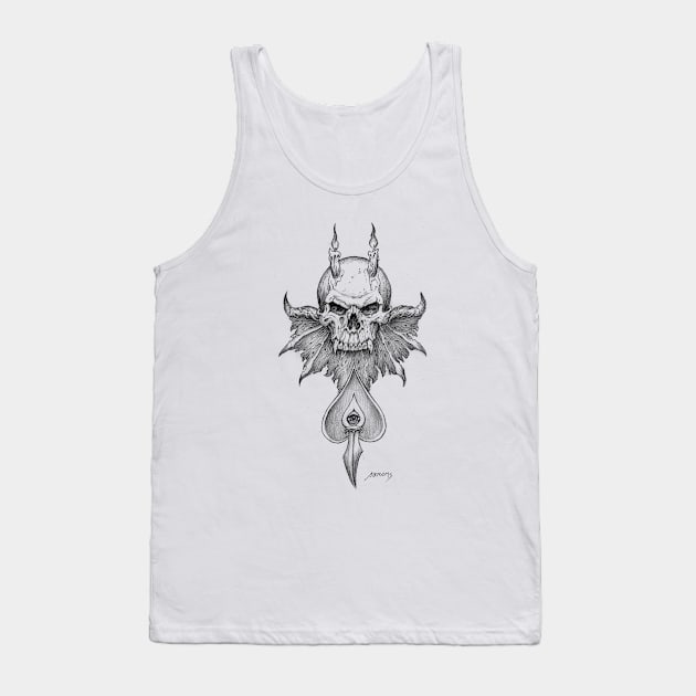 Demon Skull Tank Top by Paul_Abrams